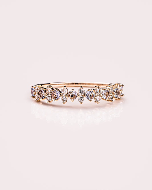 Ready to Ship - Tanzanite & Diamond Cluster Ring