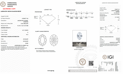 2.21ct Oval Brilliant Lab-Diamond