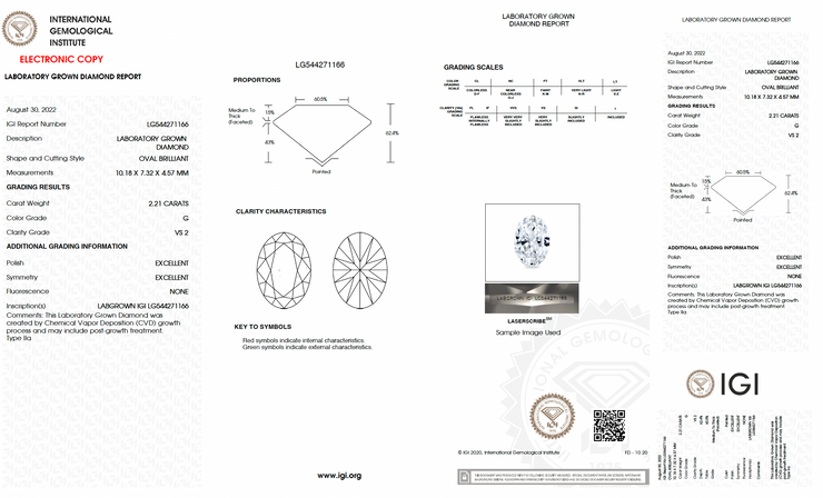 2.21ct Oval Brilliant Lab-Diamond