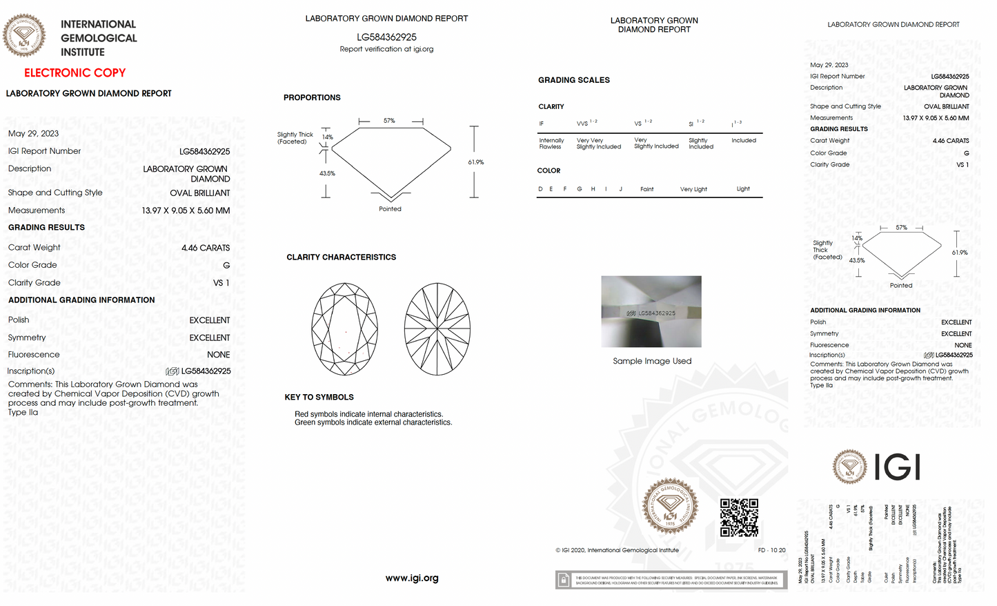 4.46ct Oval Brilliant Lab-Diamond