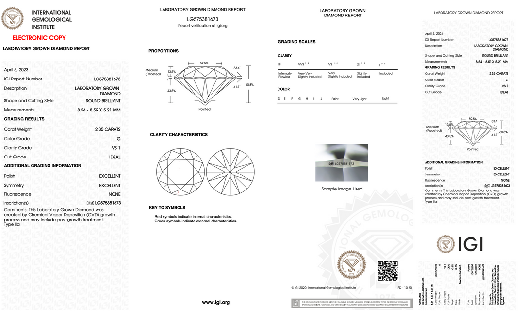 2.35ct Round Brilliant Lab-Diamond
