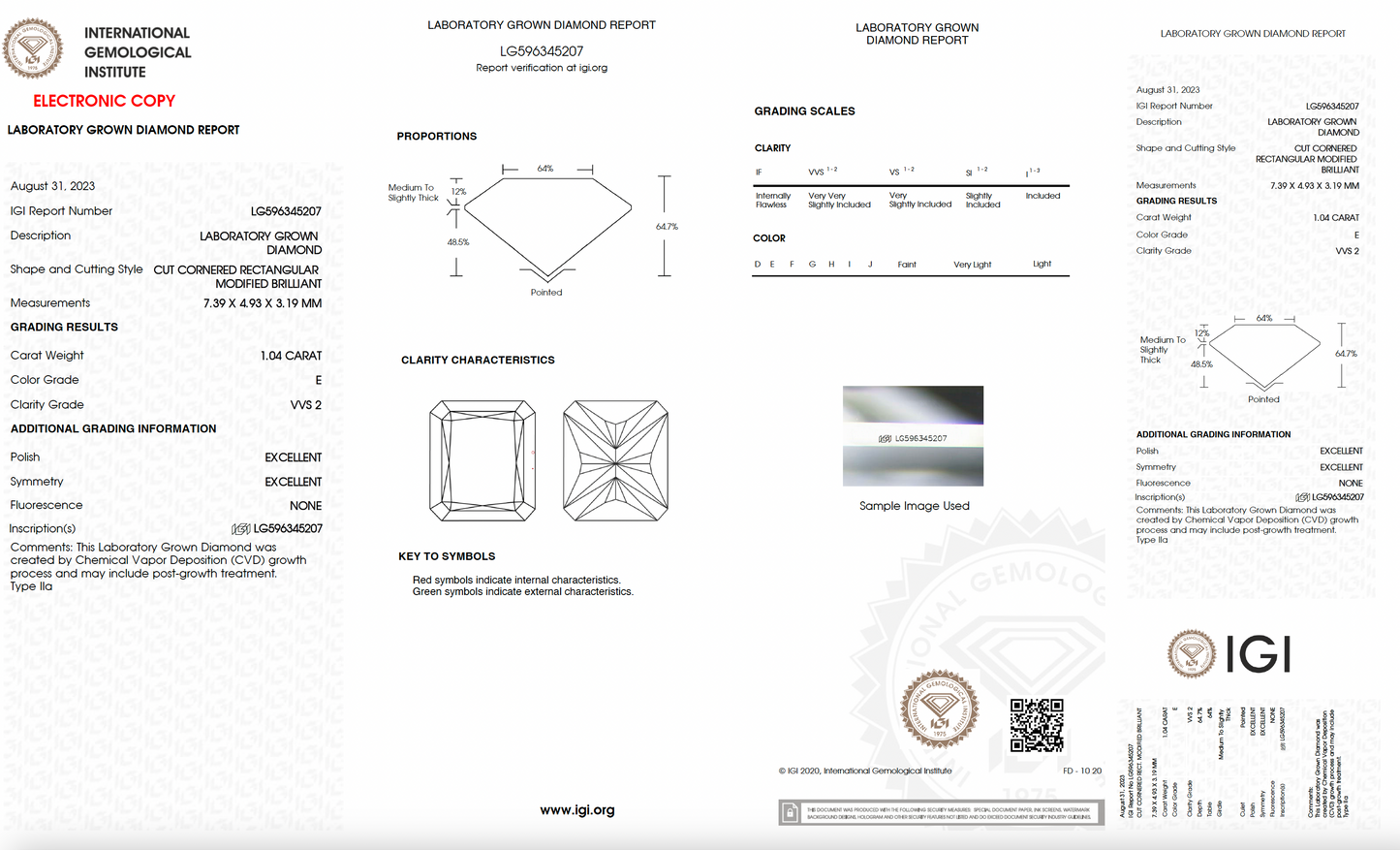 1.04ct Radiant Brilliant Lab-Diamond