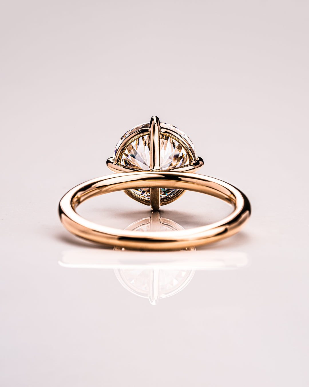 Ready to Ship - Randi (NSEW Prongs) - Round Brilliant (H&A)