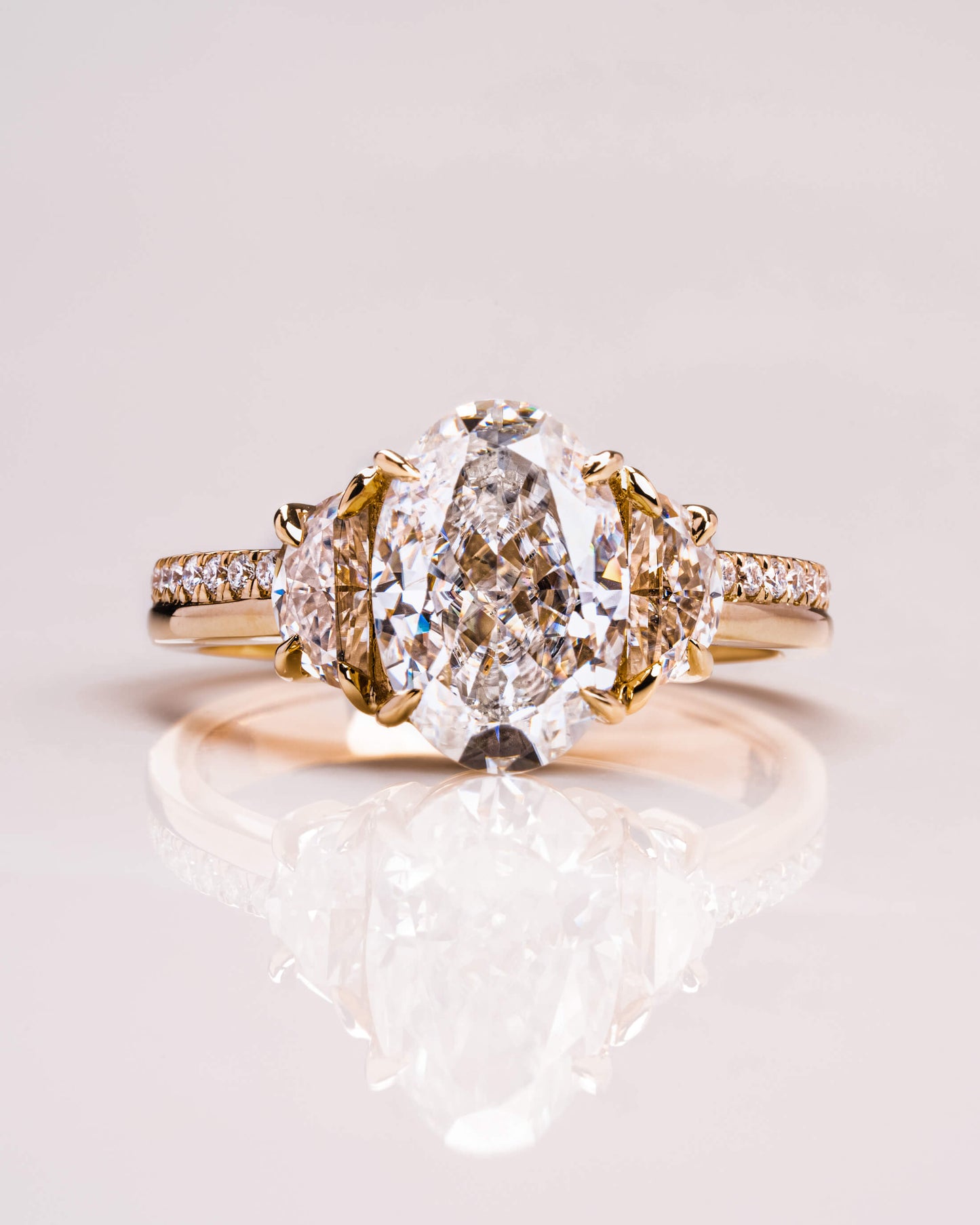 Blair - Oval & Half Moon - With Pavé Joined Band