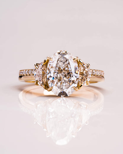 Blair - Oval & Half Moon - With Pavé Joined Band