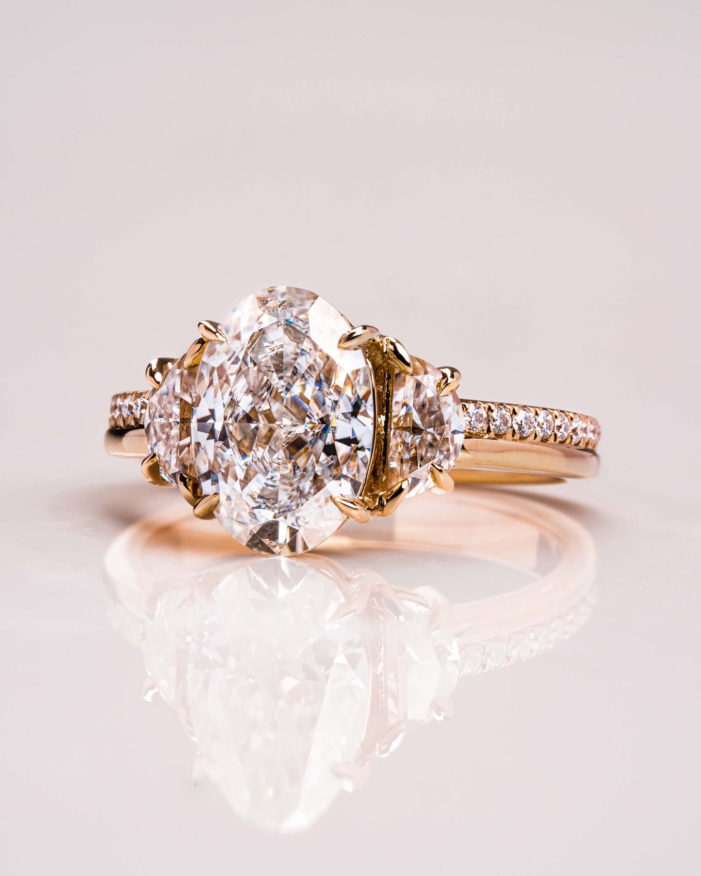 Blair - Oval & Half Moon - With Pavé Joined Band