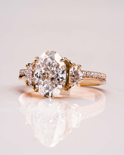 Blair - Oval & Half Moon - With Pavé Joined Band