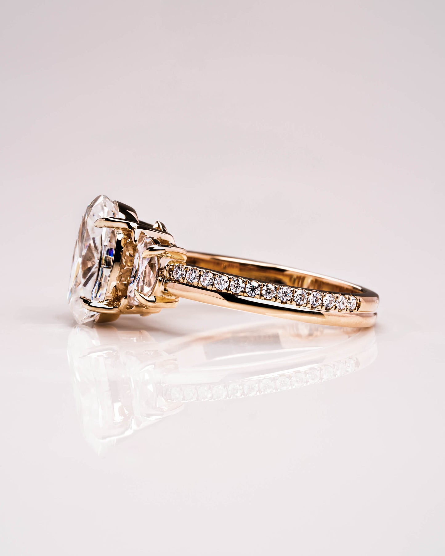 Blair - Oval & Half Moon - With Pavé Joined Band