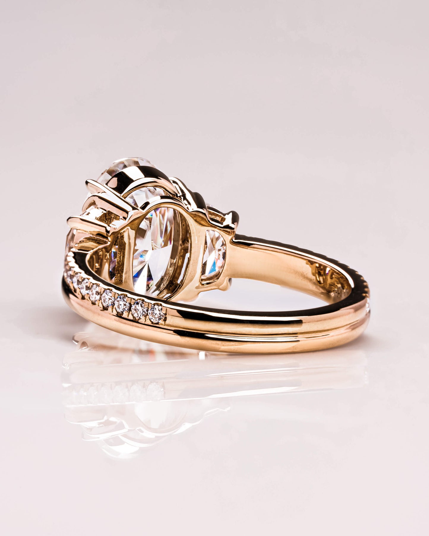 Blair - Oval & Half Moon - With Pavé Joined Band