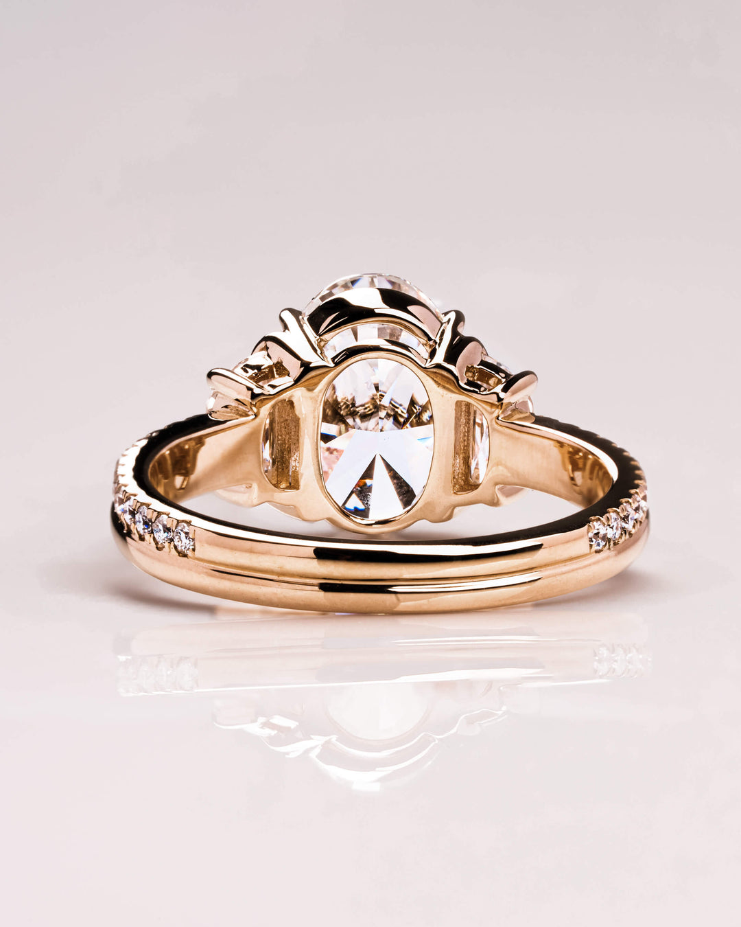 Blair - Oval & Half Moon - With Pavé Joined Band