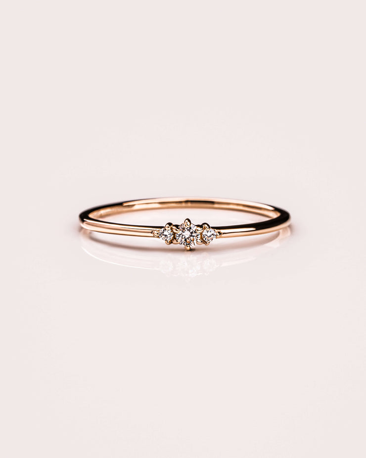 Ready to Ship - Diamond Trio Ring